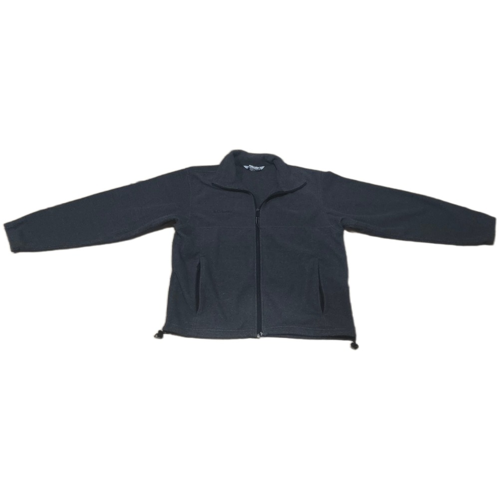 Columbia‎ Mens Fleece Jacket Full Zip Charcoal Gray Soft Outdoor Layer Medium
